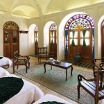 Morshedi house hotel kashan shah neshin four beds room 2 at Morshedi House Hotel Kashan