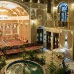 Firoozeh traditional hotel yazd yard 1 at Firoozeh Traditional Hotel Yazd